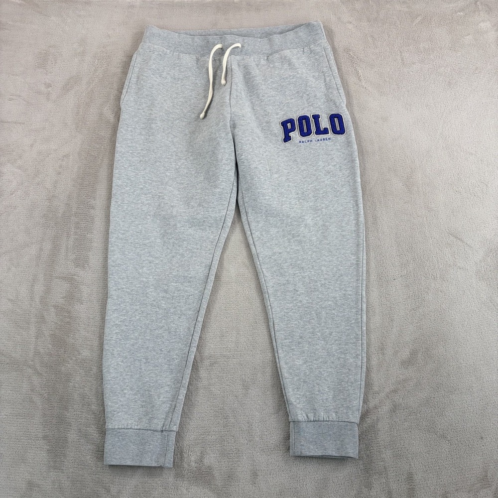 Polo Ralph Lauren Varsity Jogger Sweatpants Big Polo Patch Embroidered Men Large